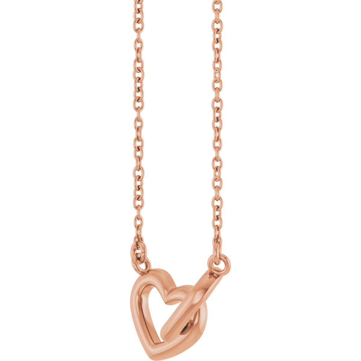 Alternative view of Interlocking Heart Necklace or Center