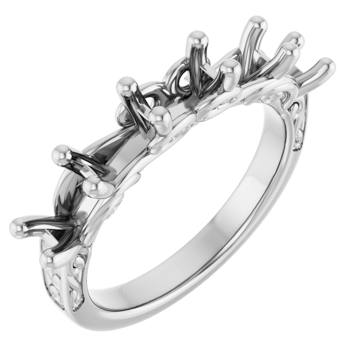 Five-Stone Sculptural Anniversary Band