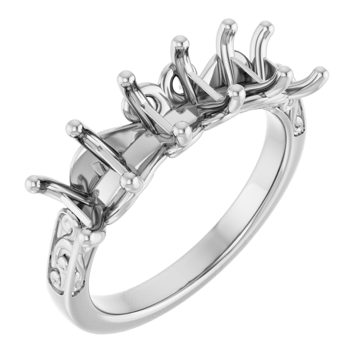Five-Stone Sculptural Anniversary Band