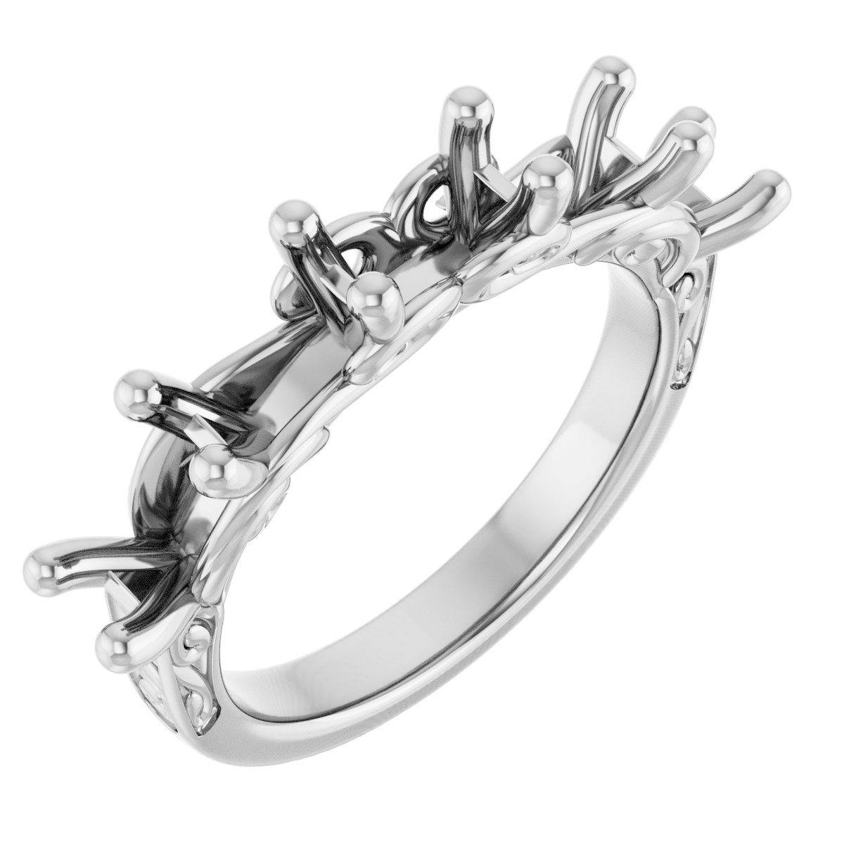 Five-Stone Sculptural Anniversary Band