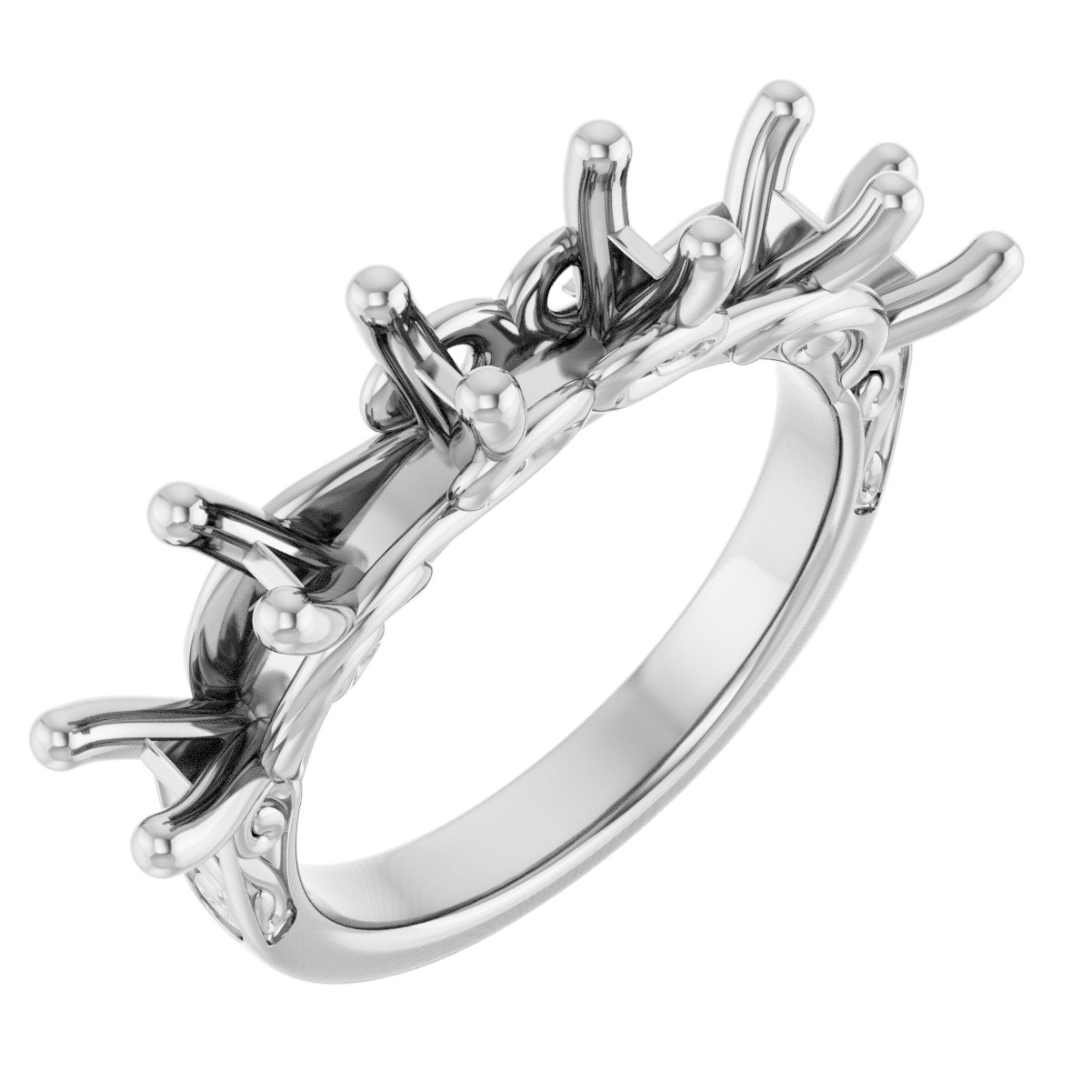 Five-Stone Sculptural Anniversary Band