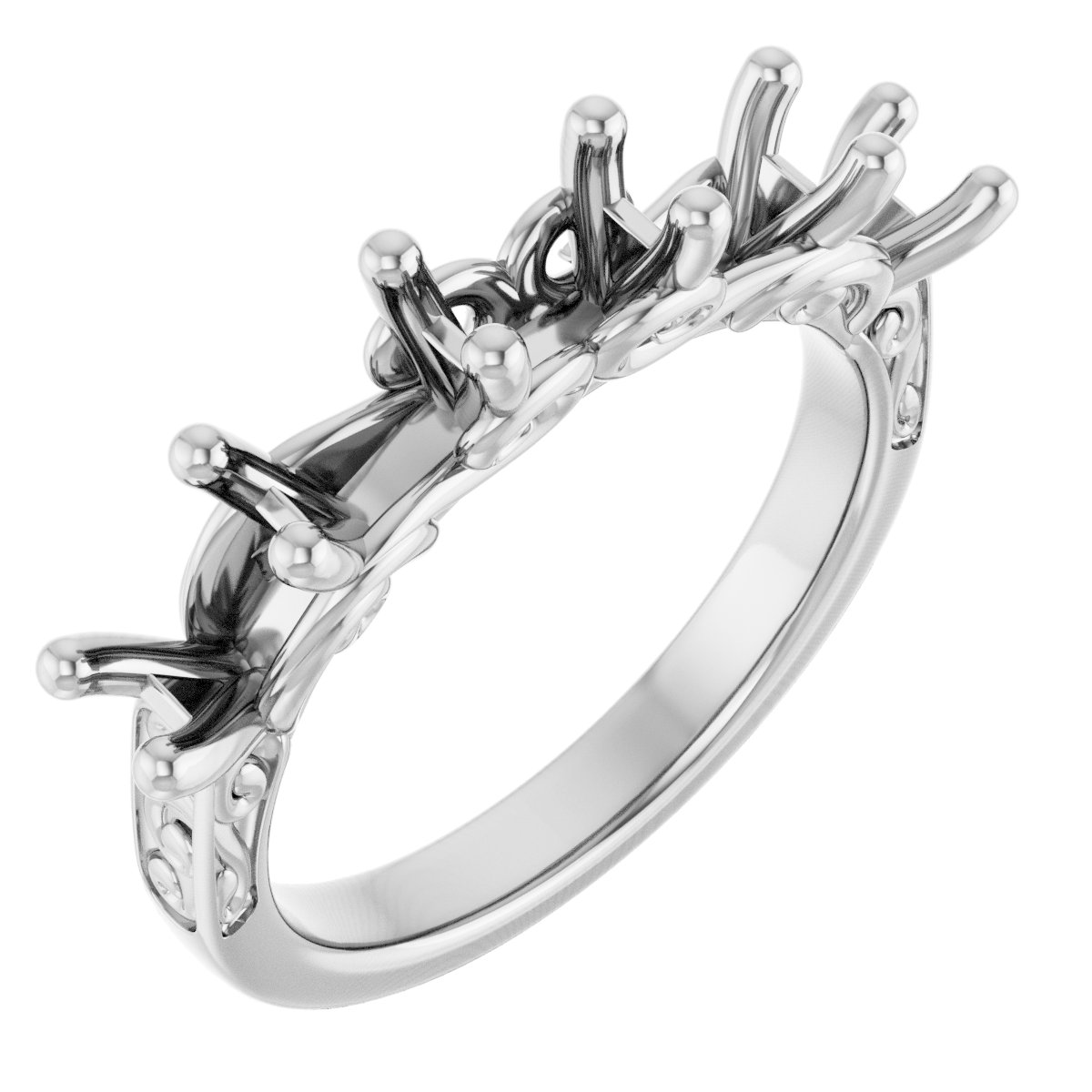 Five-Stone Sculptural Anniversary Band