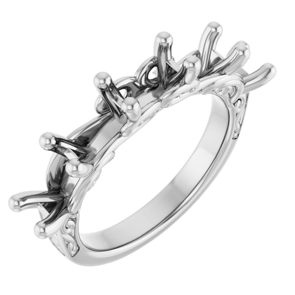 Five-Stone Sculptural Anniversary Band