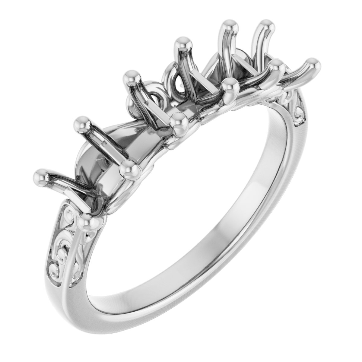 Five-Stone Sculptural Anniversary Band