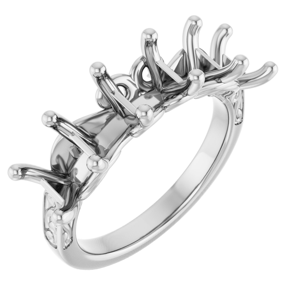 Five-Stone Sculptural Anniversary Band