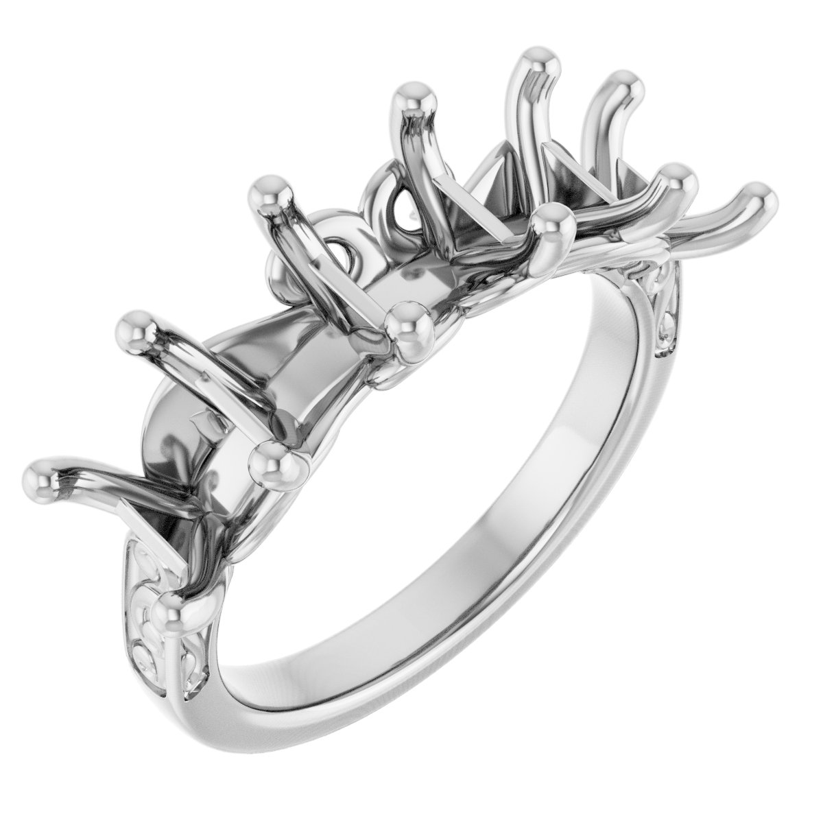 Five-Stone Sculptural Anniversary Band