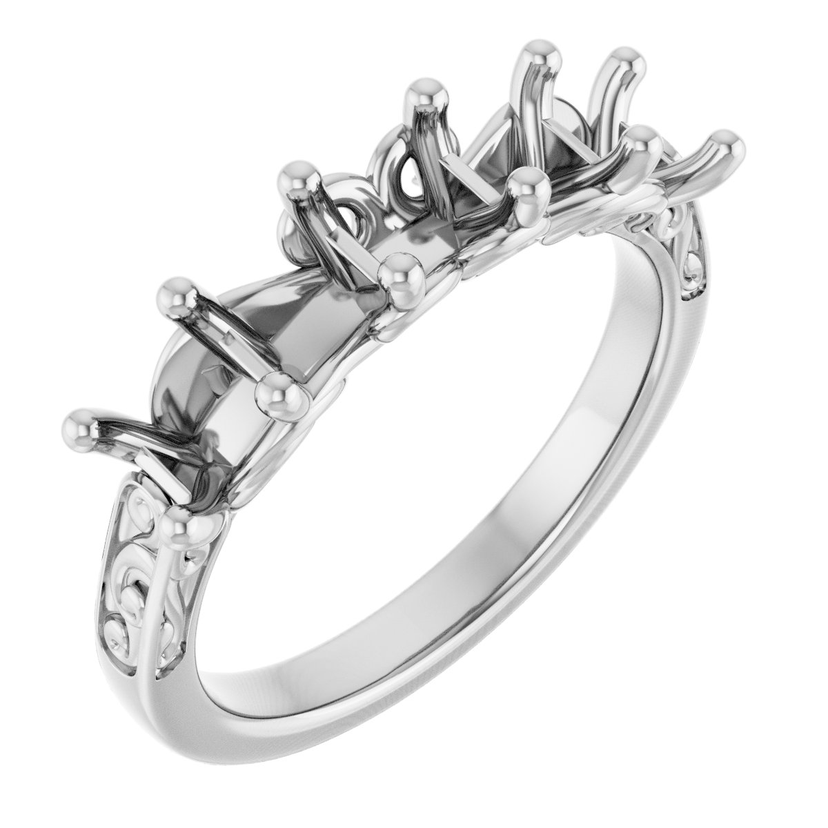 Five-Stone Sculptural Anniversary Band