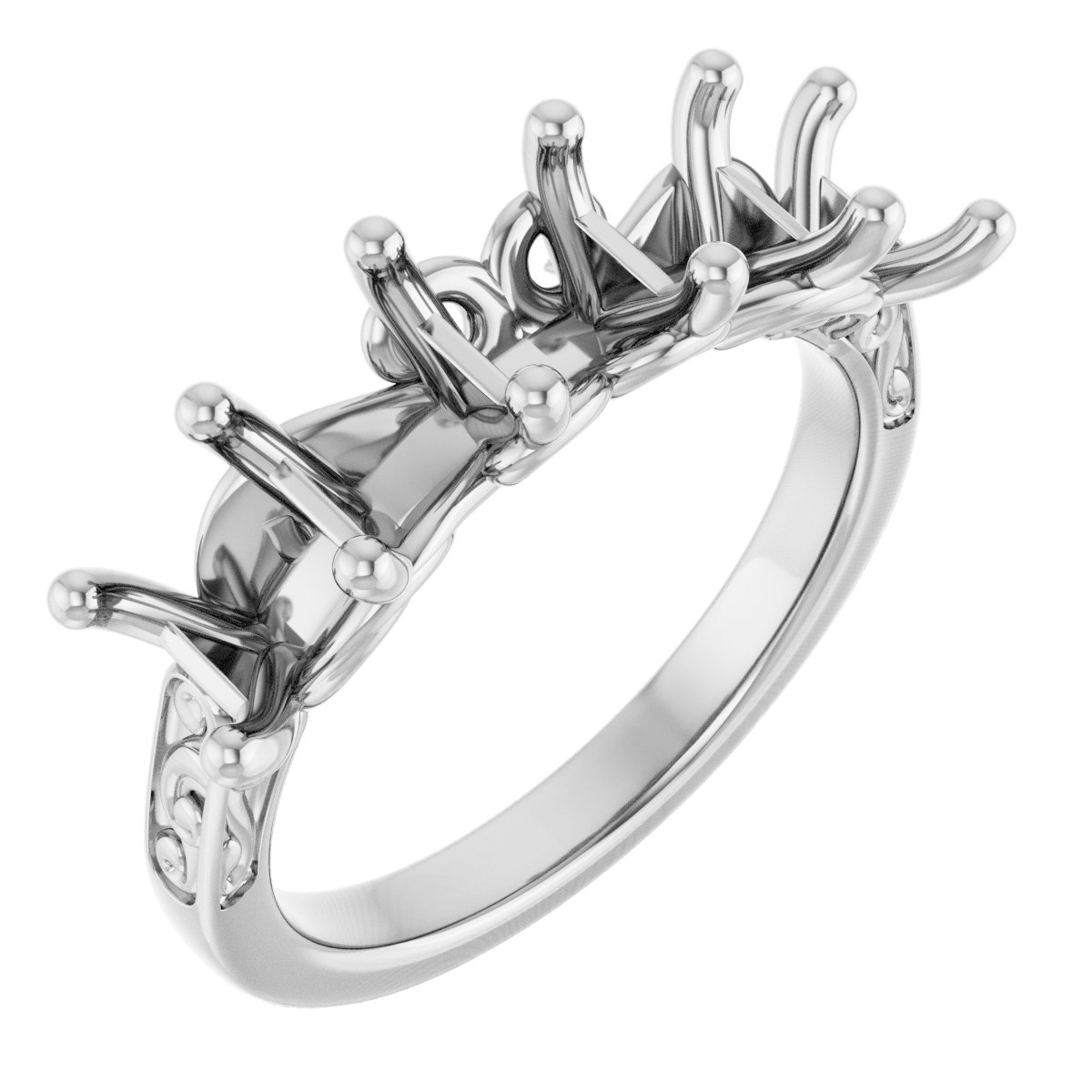 Five-Stone Sculptural Anniversary Band