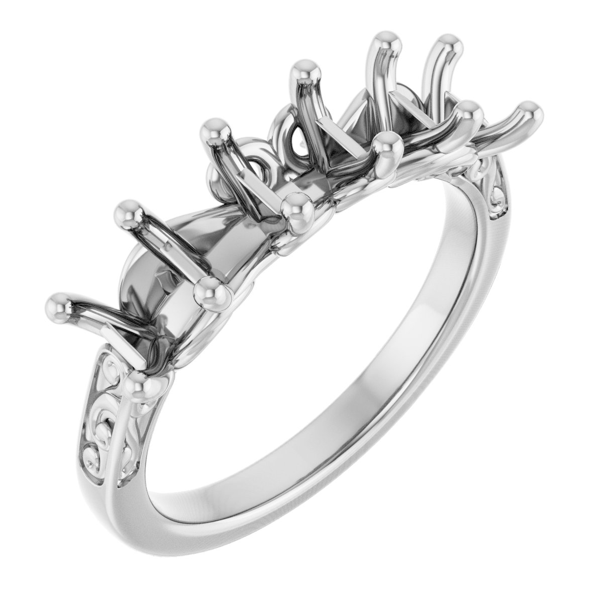 Five-Stone Sculptural Anniversary Band