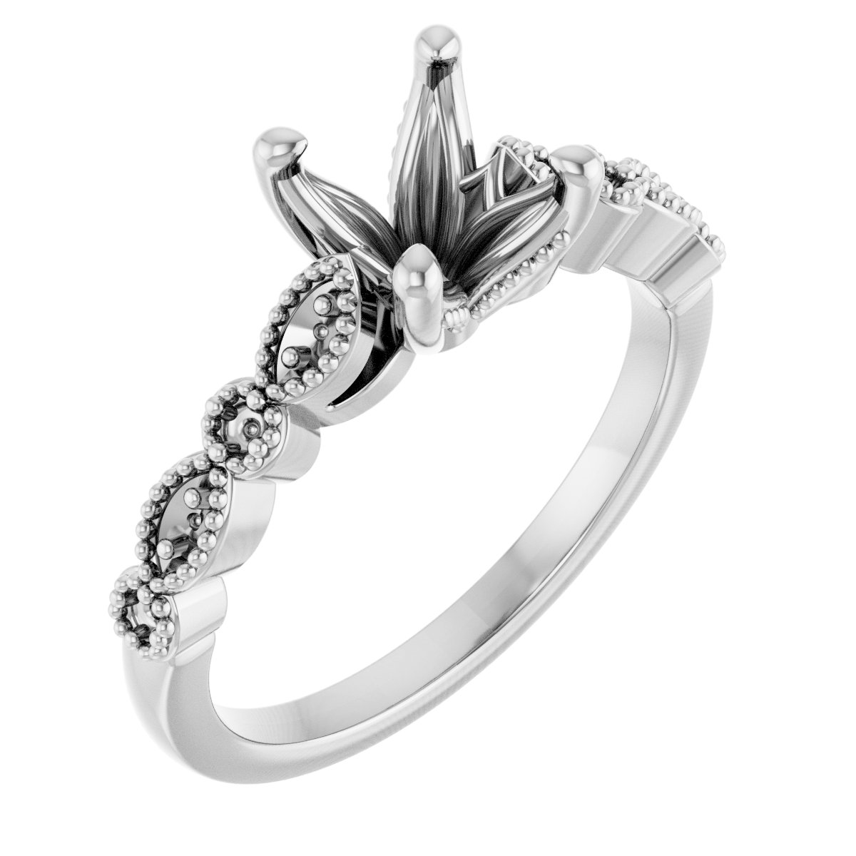 Accented Vintage-Inspired Engagement Ring or Band