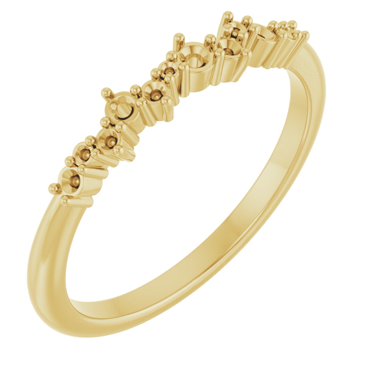 14K Yellow 1/8 CTW Natural Diamond Stackable Ring