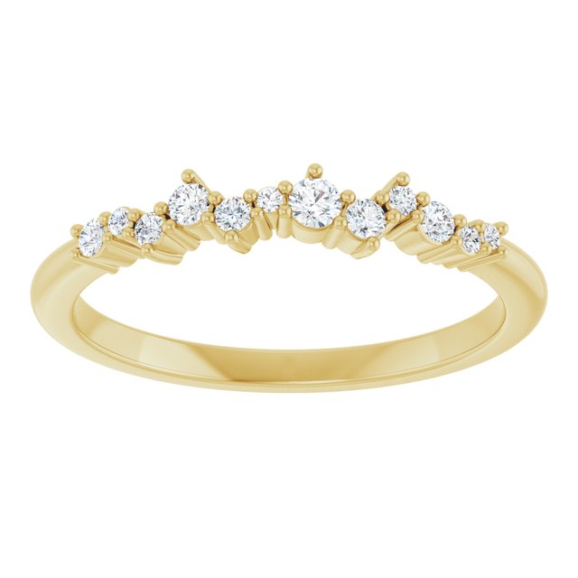 14K Yellow 1/8 CTW Natural Diamond Stackable Ring