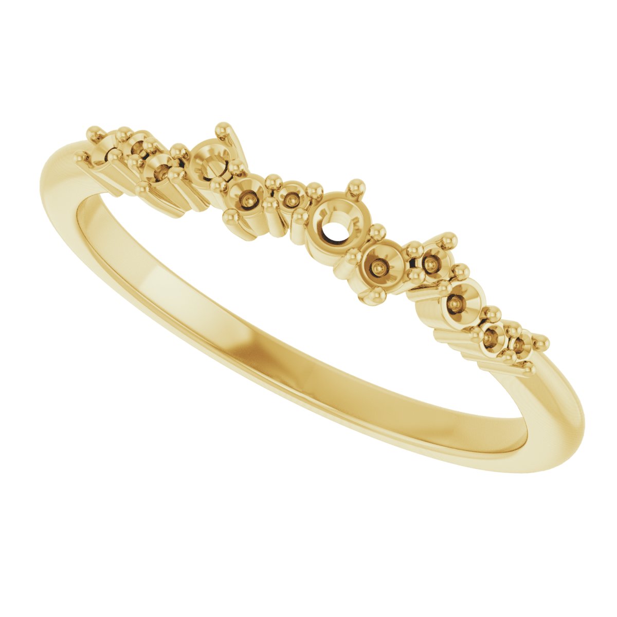 14K Yellow 1/8 CTW Natural Diamond Stackable Ring