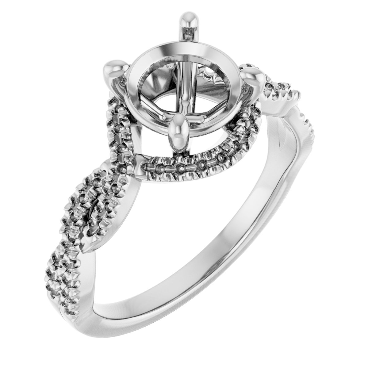 Halo-Style Infinity-Inspired Engagement Ring