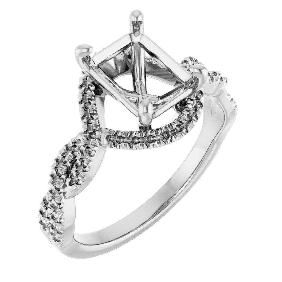 Halo-Style Infinity-Inspired Engagement Ring