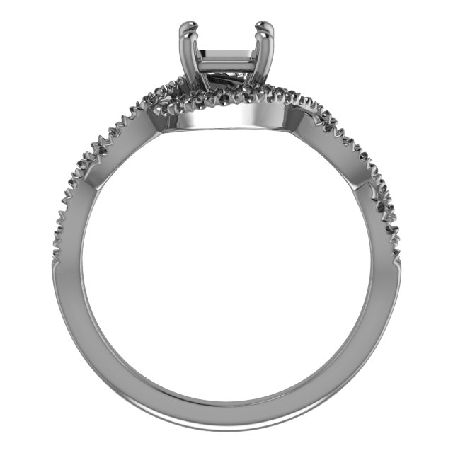 9x7 mm Oval Engagement Ring Mounting view 2