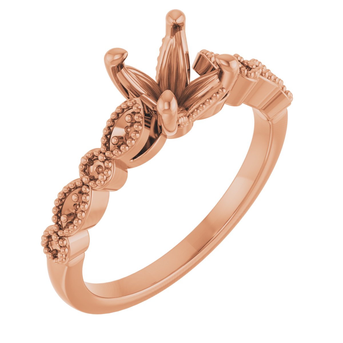 Accented Vintage-Inspired Engagement Ring or Band