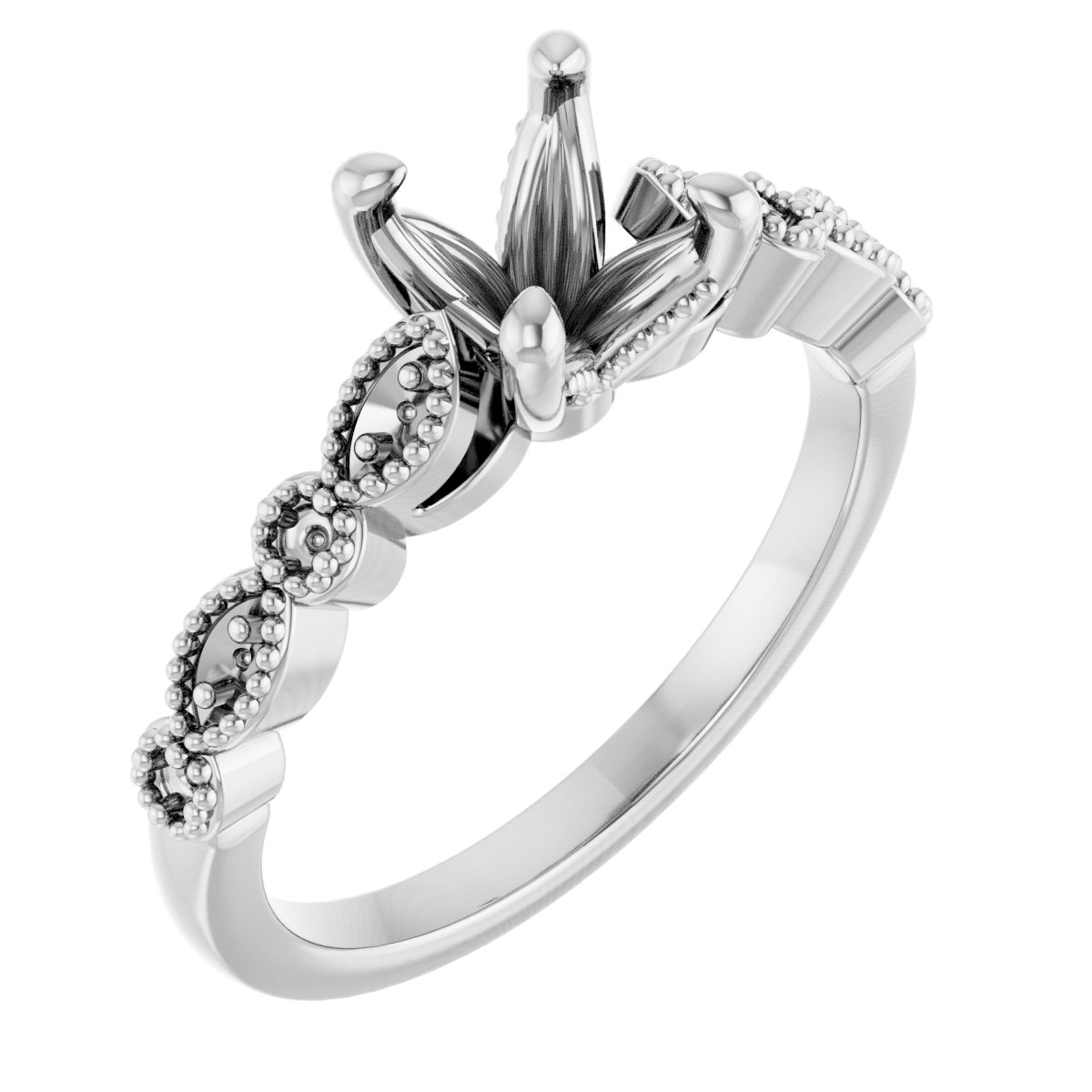 Accented Vintage-Inspired Engagement Ring or Band
