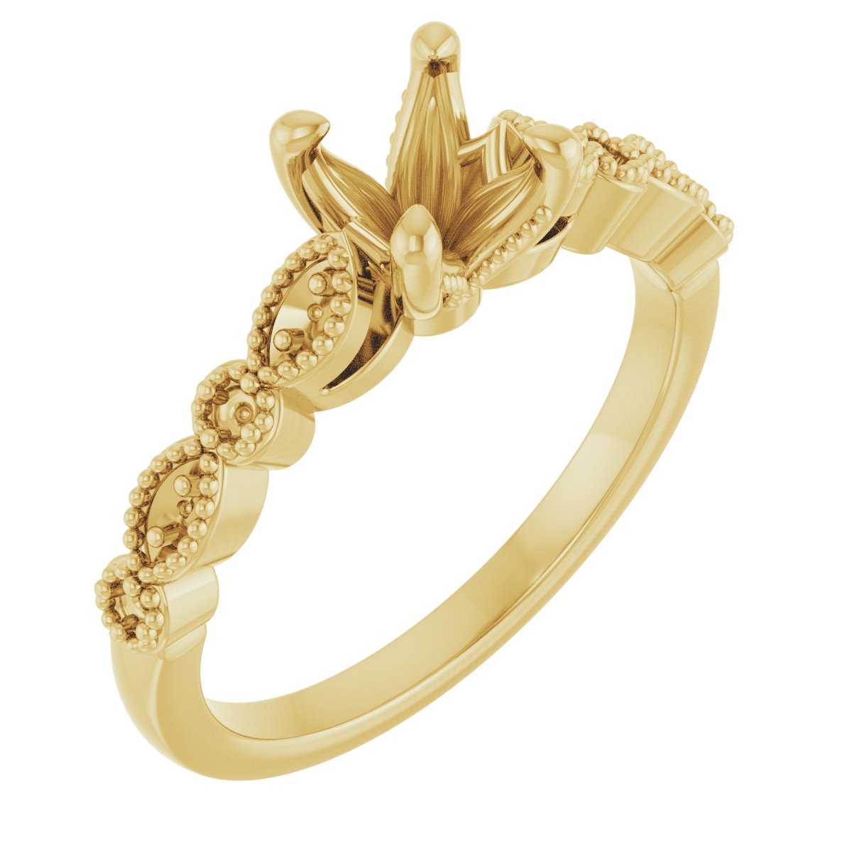 Accented Vintage-Inspired Engagement Ring or Band