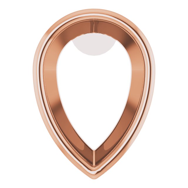 Pear Bezel-Set Earring Setting