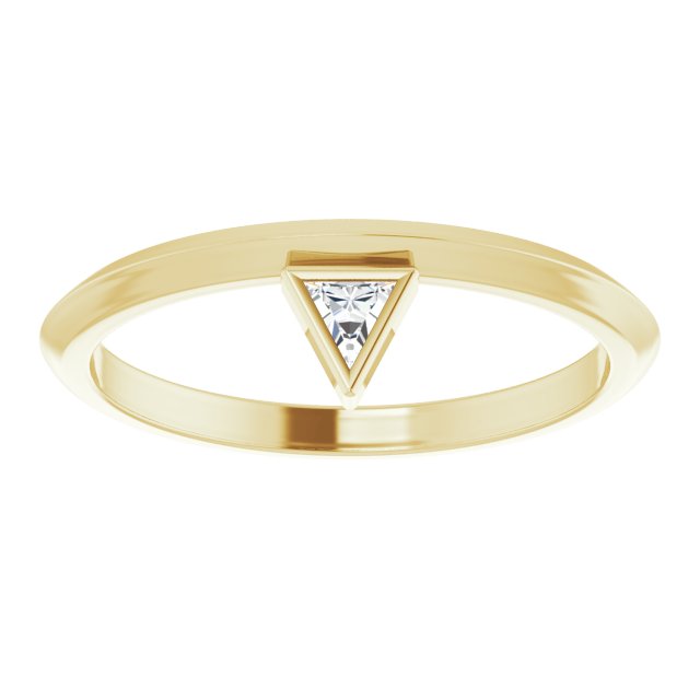 14K Yellow .06 CT Diamond Stackable Ring