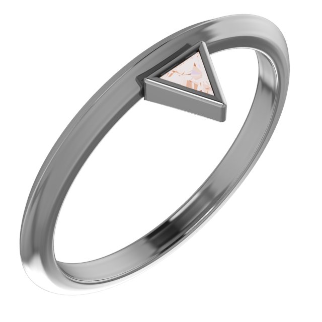 14K Rose .06 CT Diamond Stackable Ring