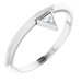 14K White .06 CT Diamond Stackable Ring
