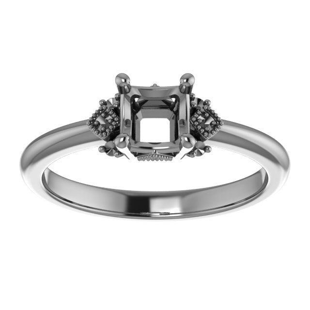 11x9 mm Emerald Engagement Ring Mounting view 3
