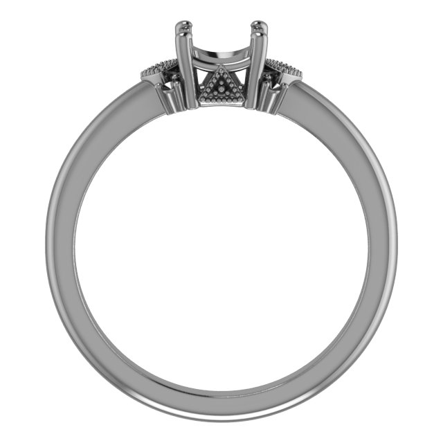 11x9 mm Emerald Engagement Ring Mounting view 2