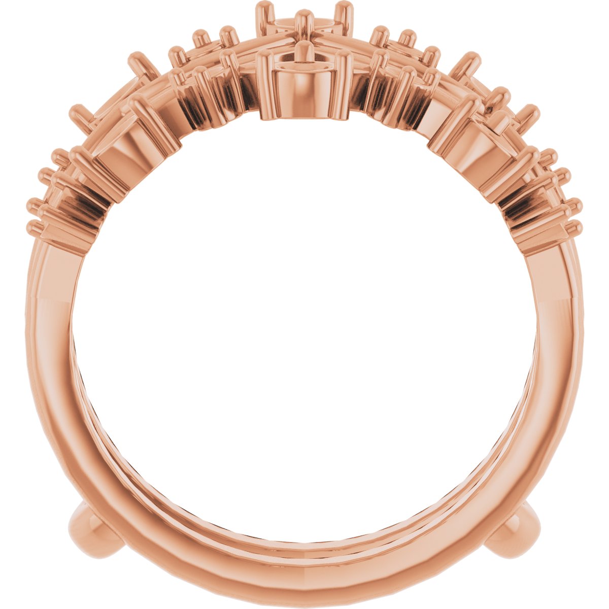 Alternative view of 3/4 CTW Natural Diamond Ring Guard – 14K Rose Gold