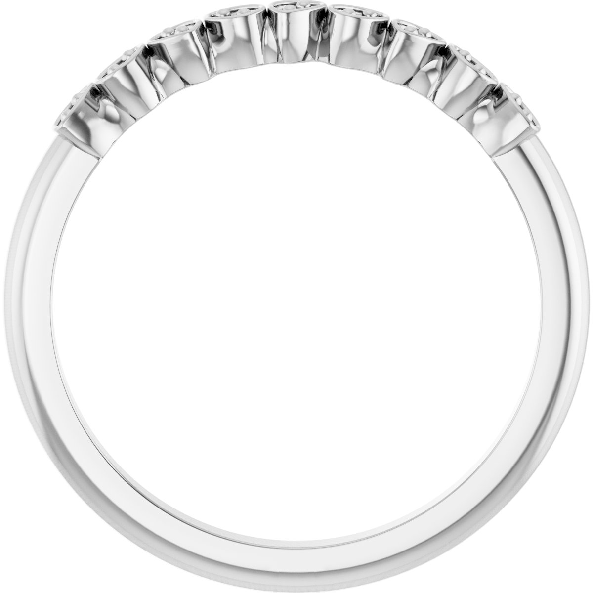 Alternative view of .025 CTW Natural Diamond Anniversary Band – Platinum