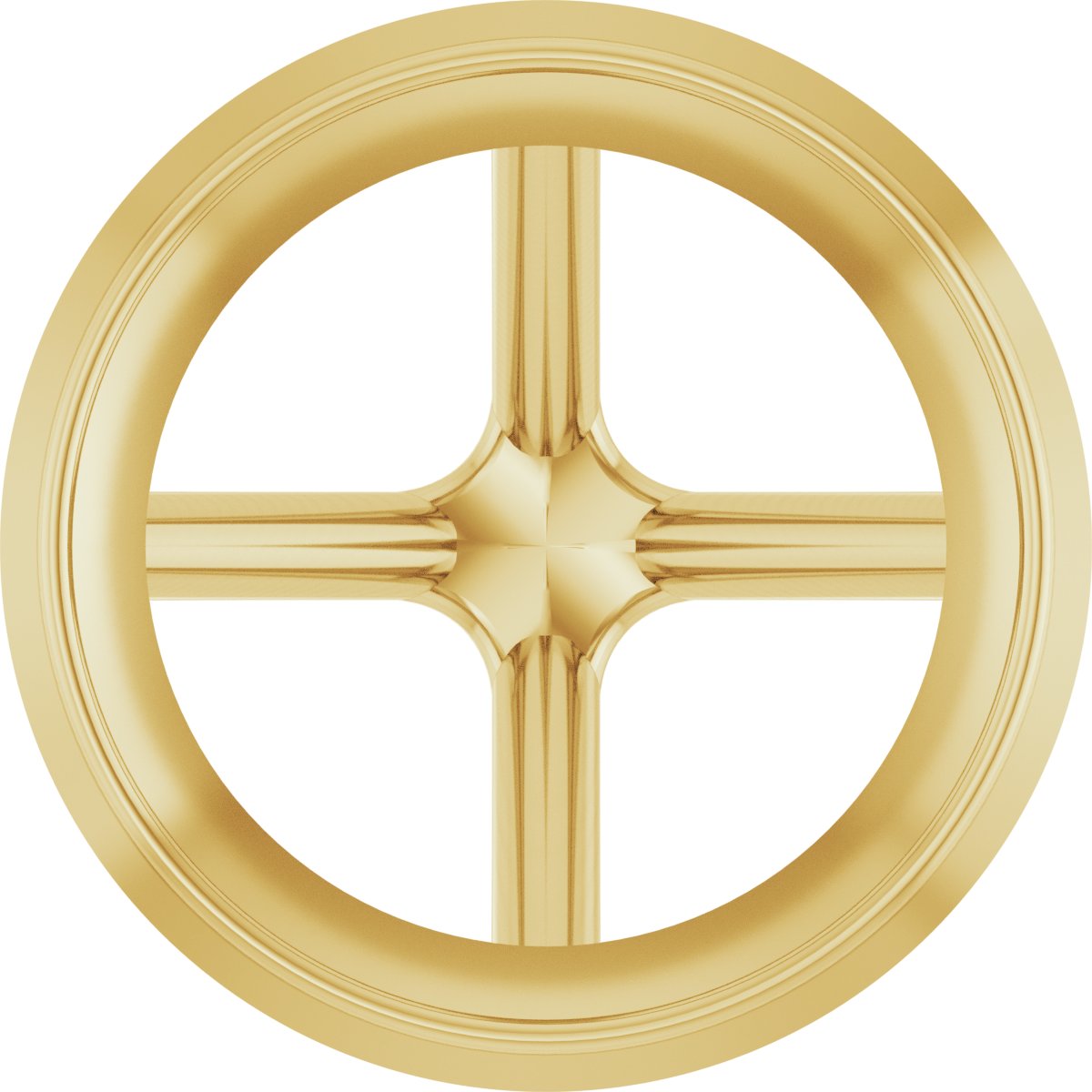 14K Yellow Gold 6.5 mm Round Bezel-Set Low Peg Setting | Stuller