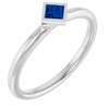 Sterling Silver Blue Sapphire Stackable Ring Ref. 17073434