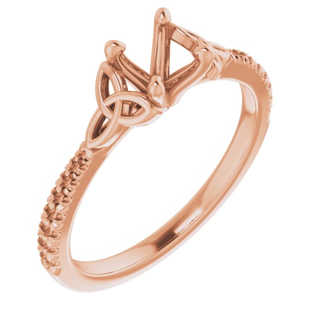 Accented Celtic-Inspired Engagement Ring or Band