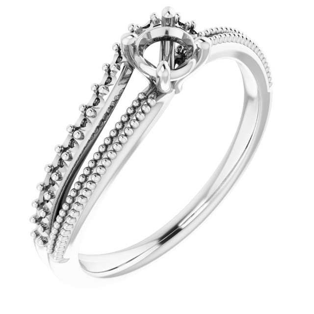 Beaded Split Shank Ring