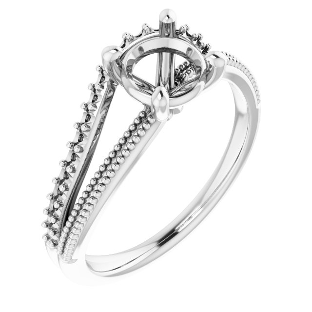 Beaded Split Shank Ring