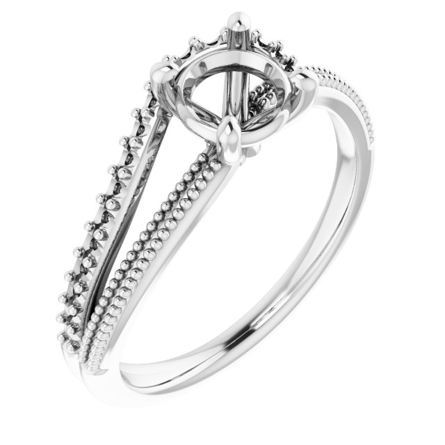 Beaded Split Shank Ring