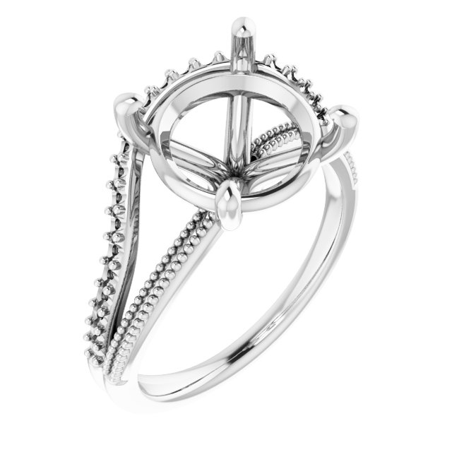 Beaded Split Shank Ring