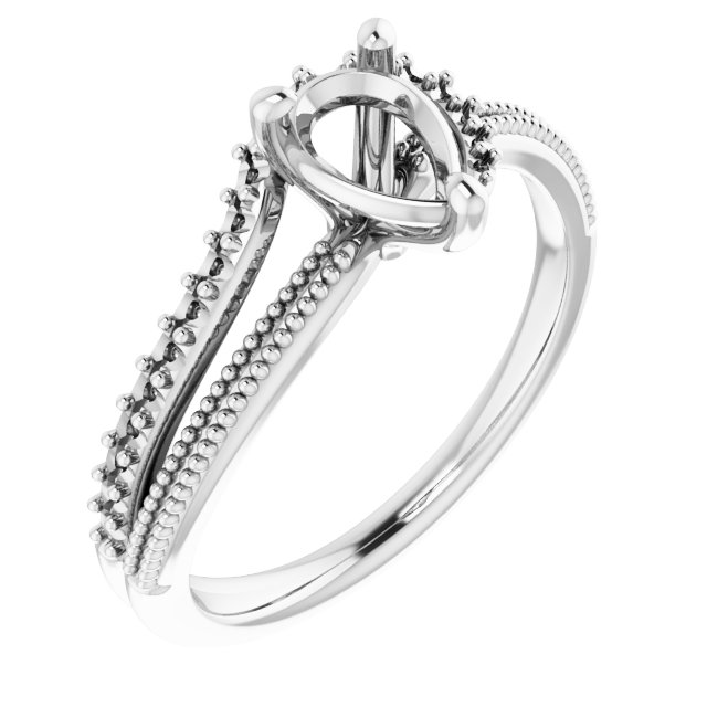 Beaded Split Shank Ring
