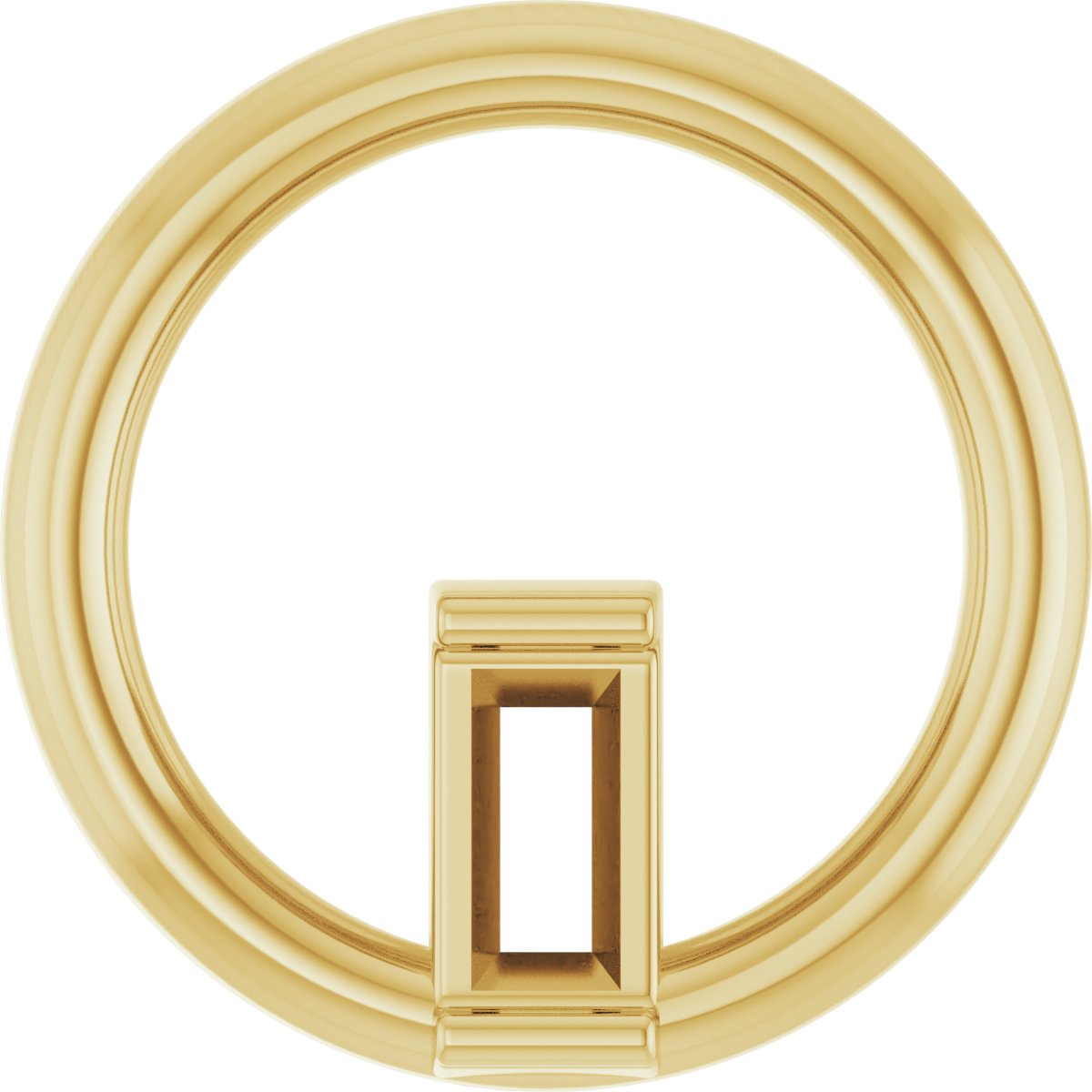 Straight Baguette Circle Necklace or Pendant