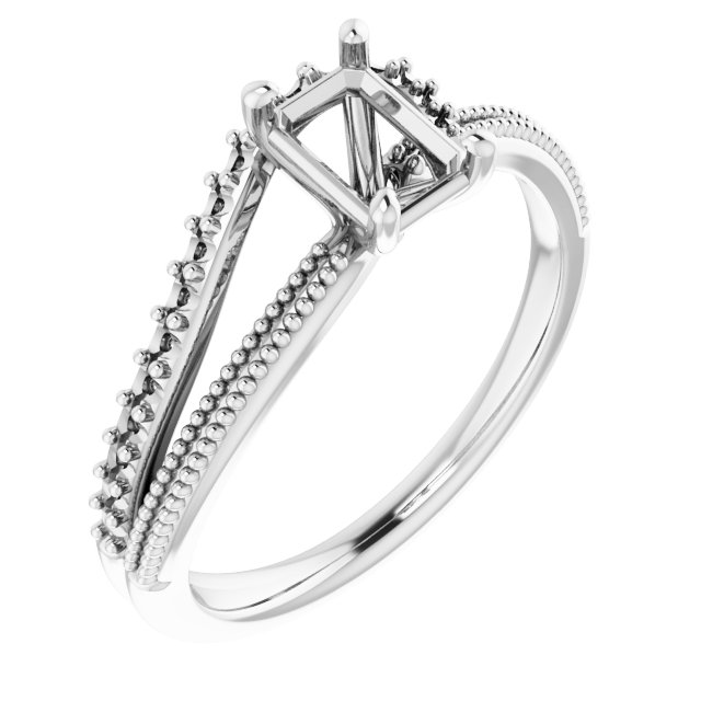 Beaded Split Shank Ring