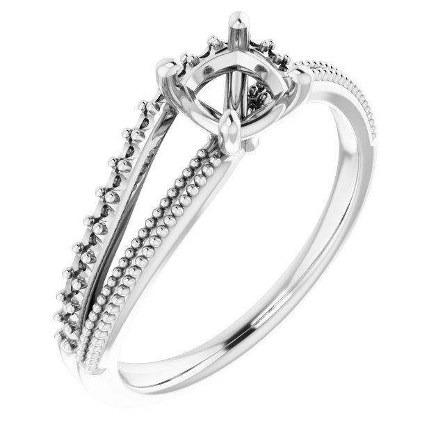 Beaded Split Shank Ring