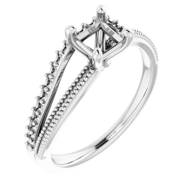 Beaded Split Shank Ring