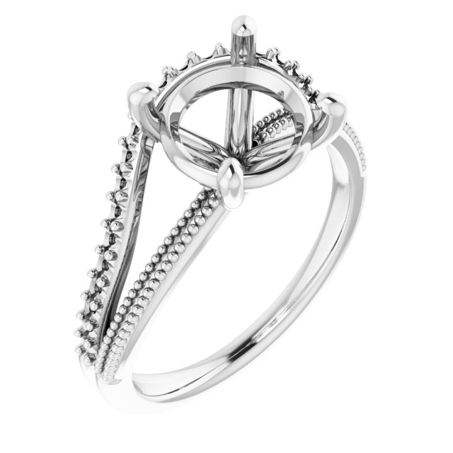 Beaded Split Shank Ring