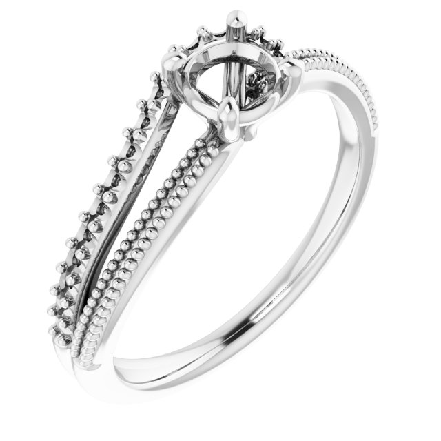 Beaded Split Shank Ring