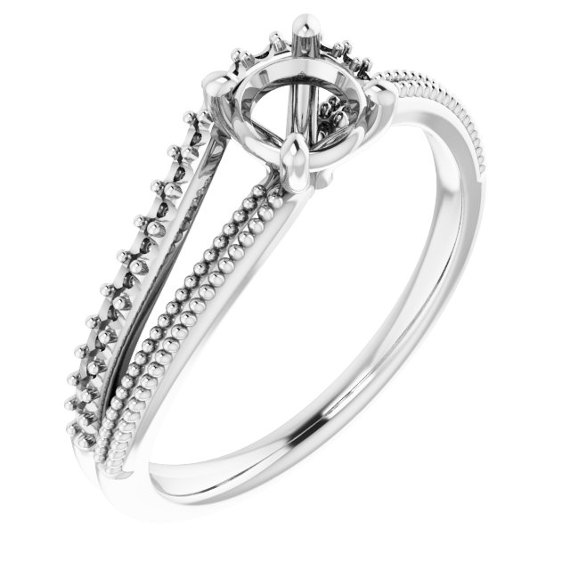 Beaded Split Shank Ring