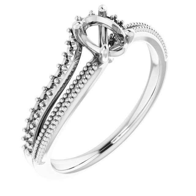 Beaded Split Shank Ring