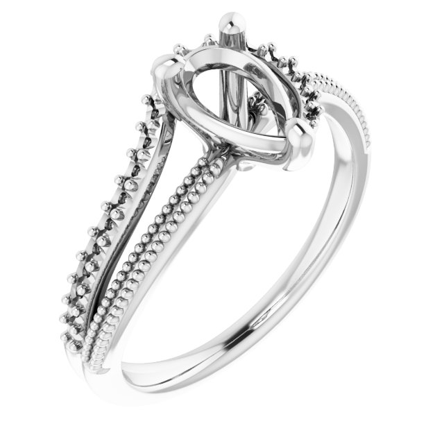 Beaded Split Shank Ring