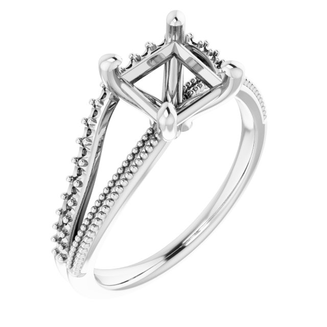 Beaded Split Shank Ring