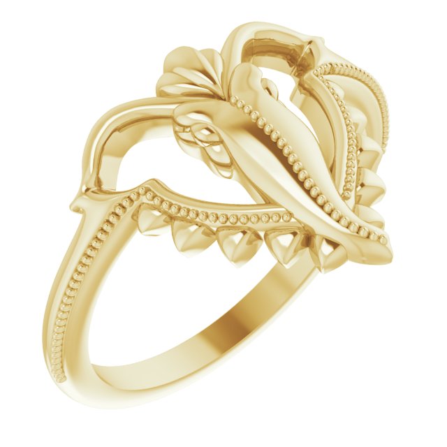 14K Yellow Ganesha Ring